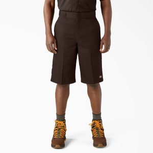 Loose Fit Flat Front Work Shorts. 13