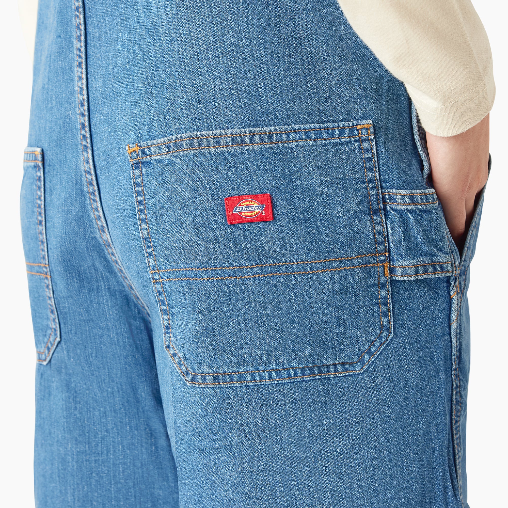 Women's Relaxed Fit Bib Shortalls. 7 - Image 12