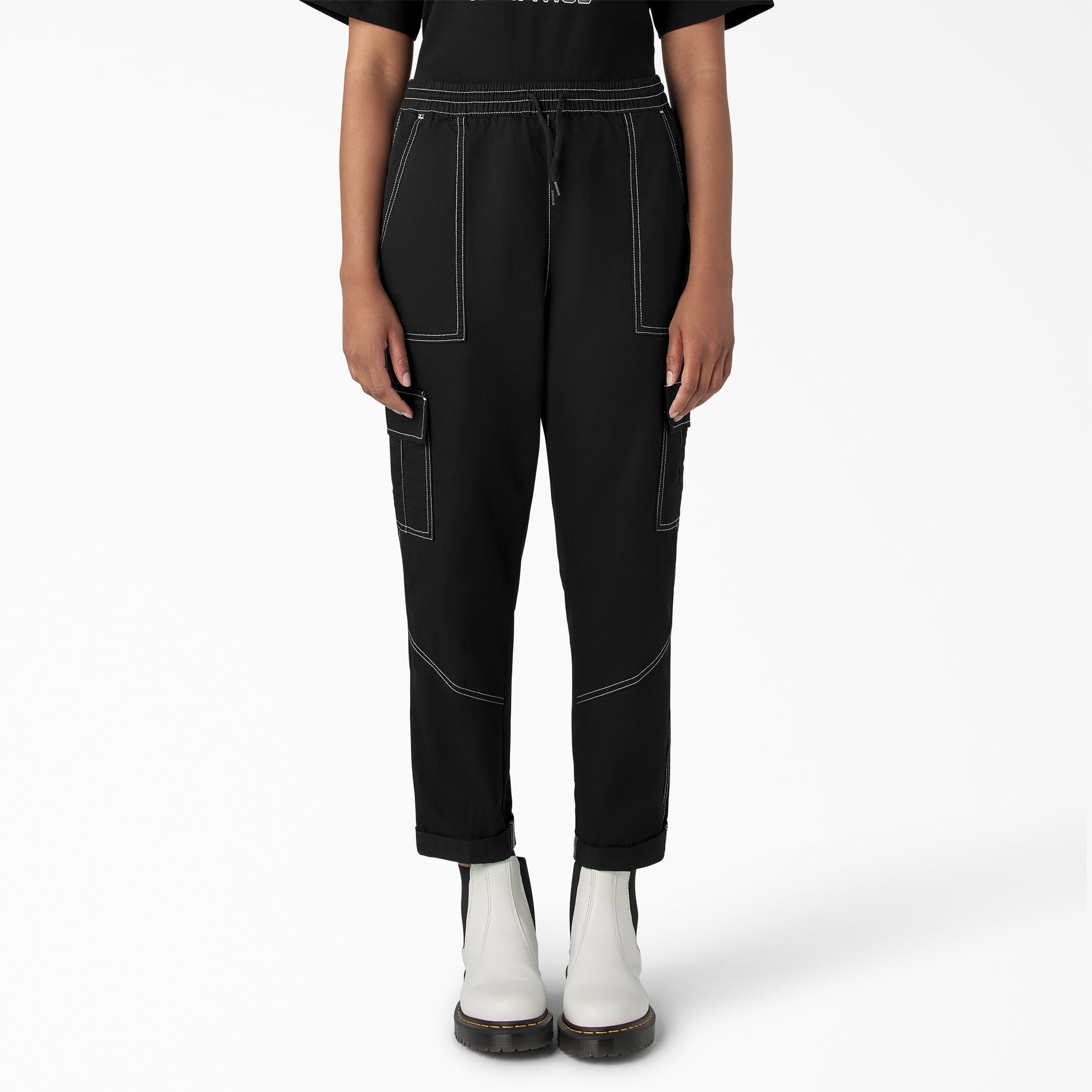 Women's Drawstring Cargo Pants - Image 11