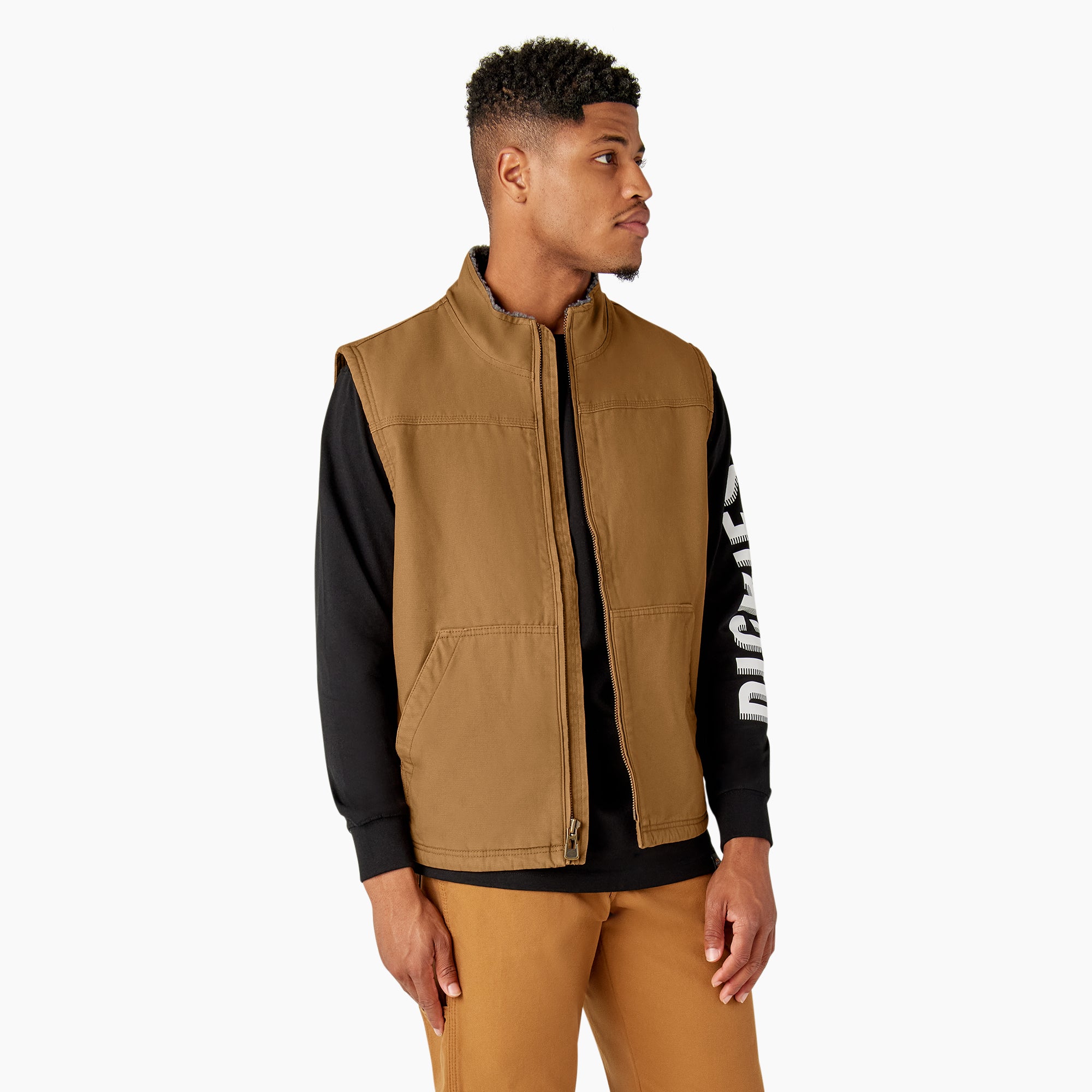 Duck Canvas High Pile Fleece Lined Vest - Image 4