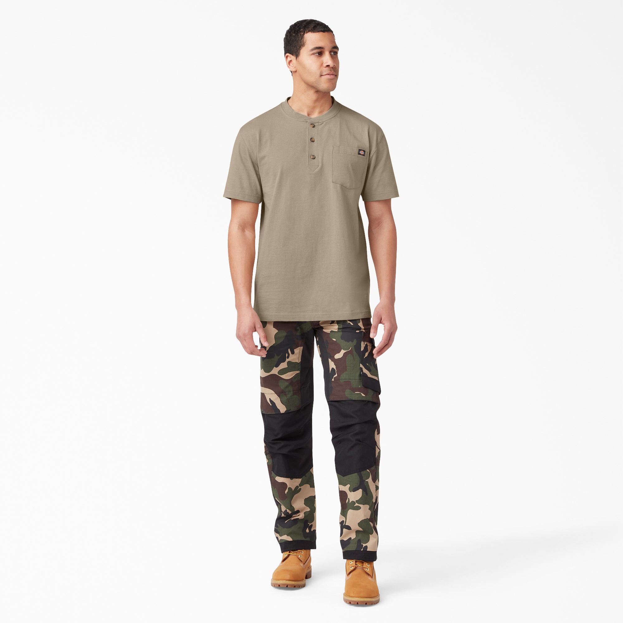 Heavyweight Short Sleeve Henley T-Shirt - Image 4