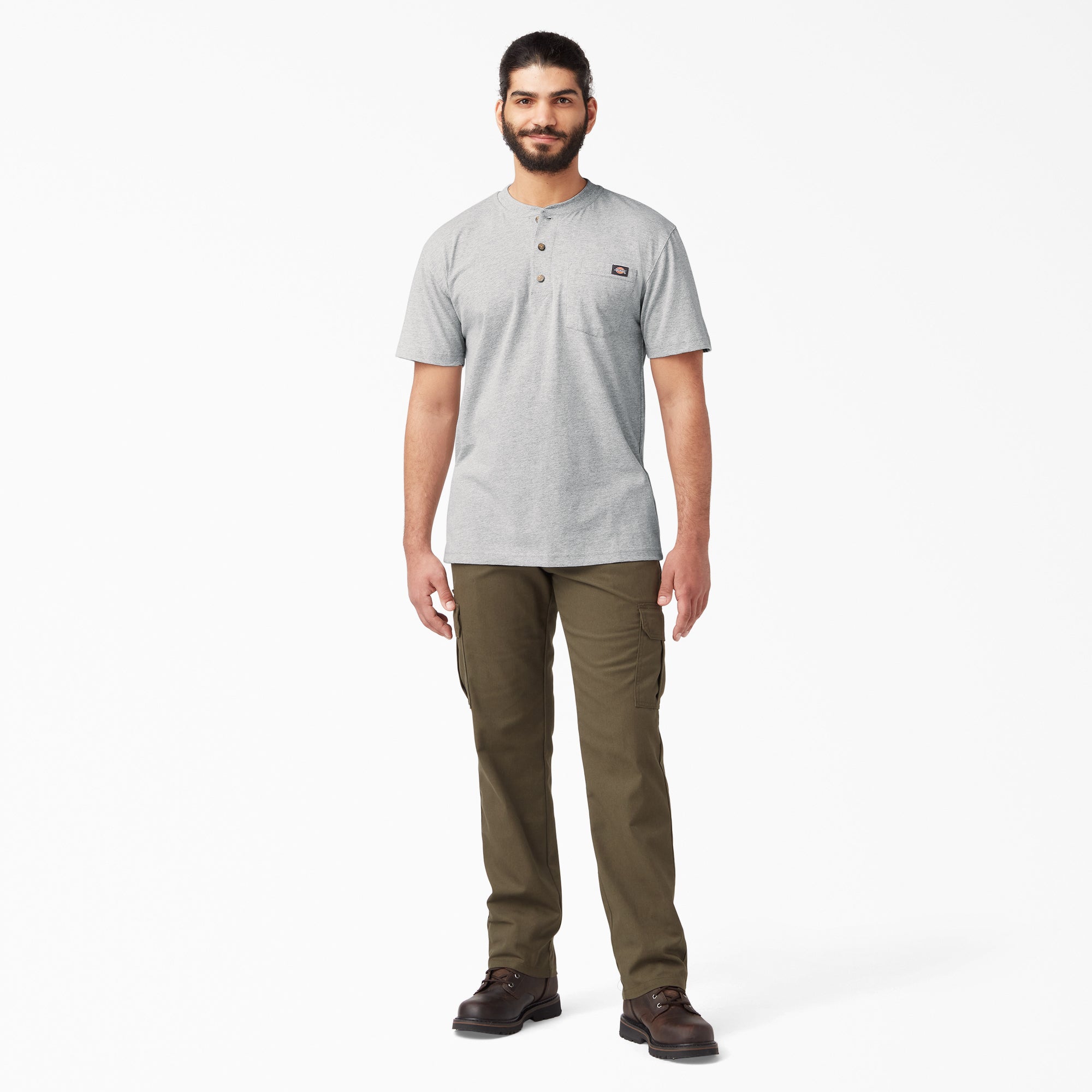 Heavyweight Short Sleeve Henley T-Shirt - Image 4