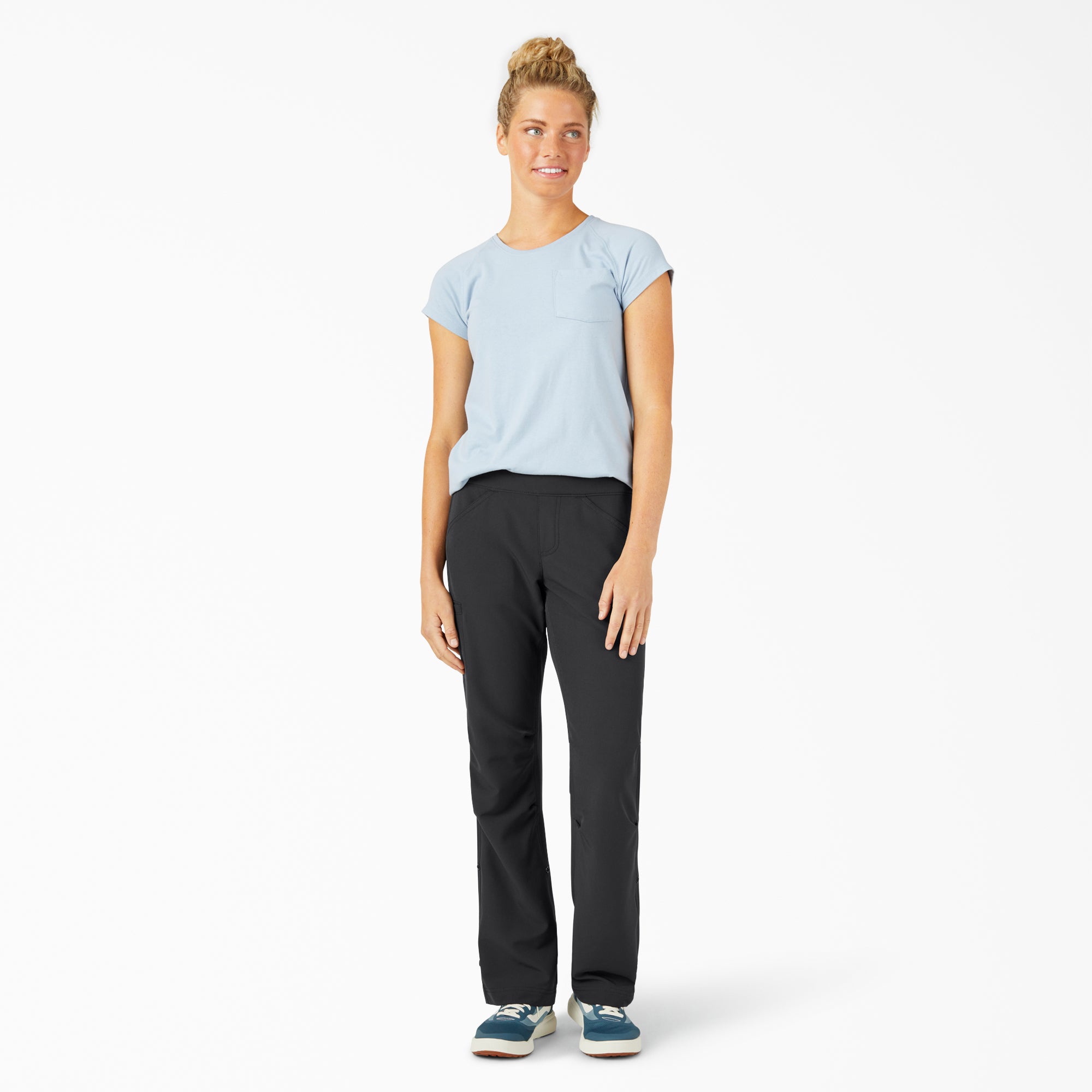 Women's Cooling Relaxed Straight Fit Roll-Up Pants - Image 6